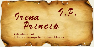 Irena Princip vizit kartica